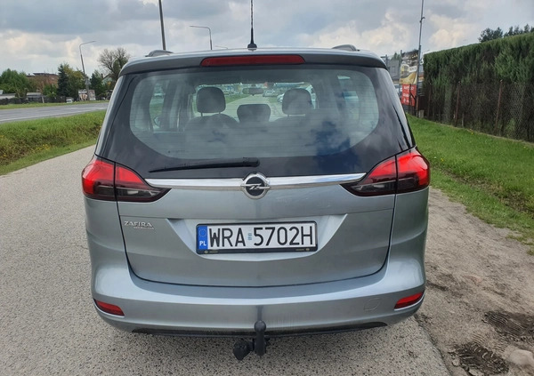 Opel Zafira cena 33900 przebieg: 155000, rok produkcji 2012 z Krzywiń małe 277